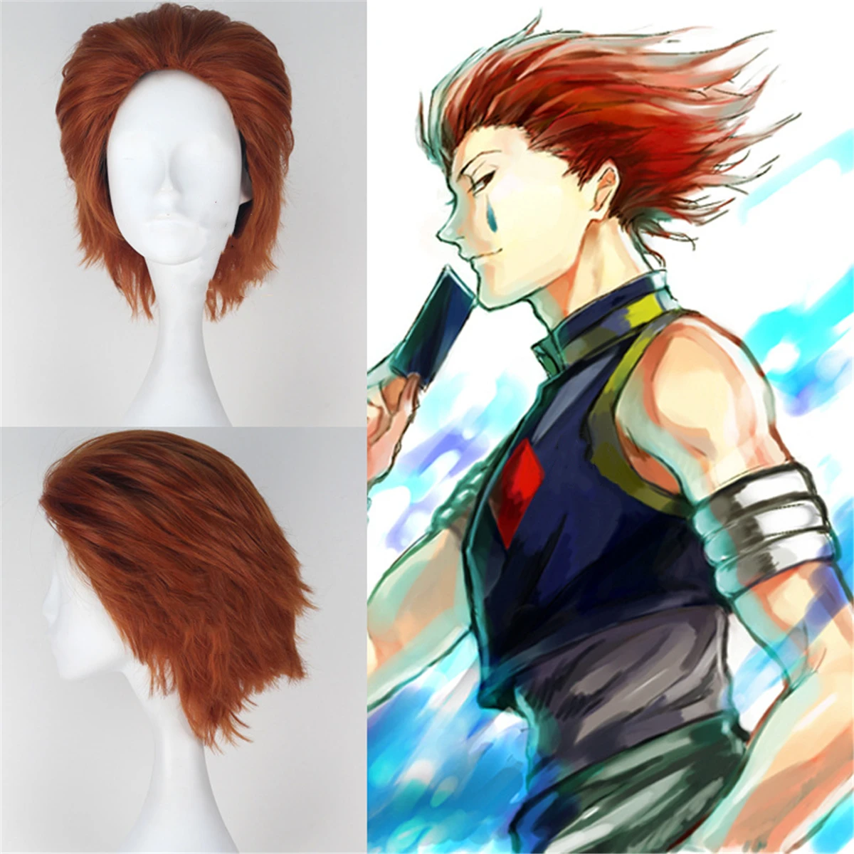 Anime Hunter X Hunter Hisoka Wigs Short Hair Cos Props Cosplay Party Halloween Ebay