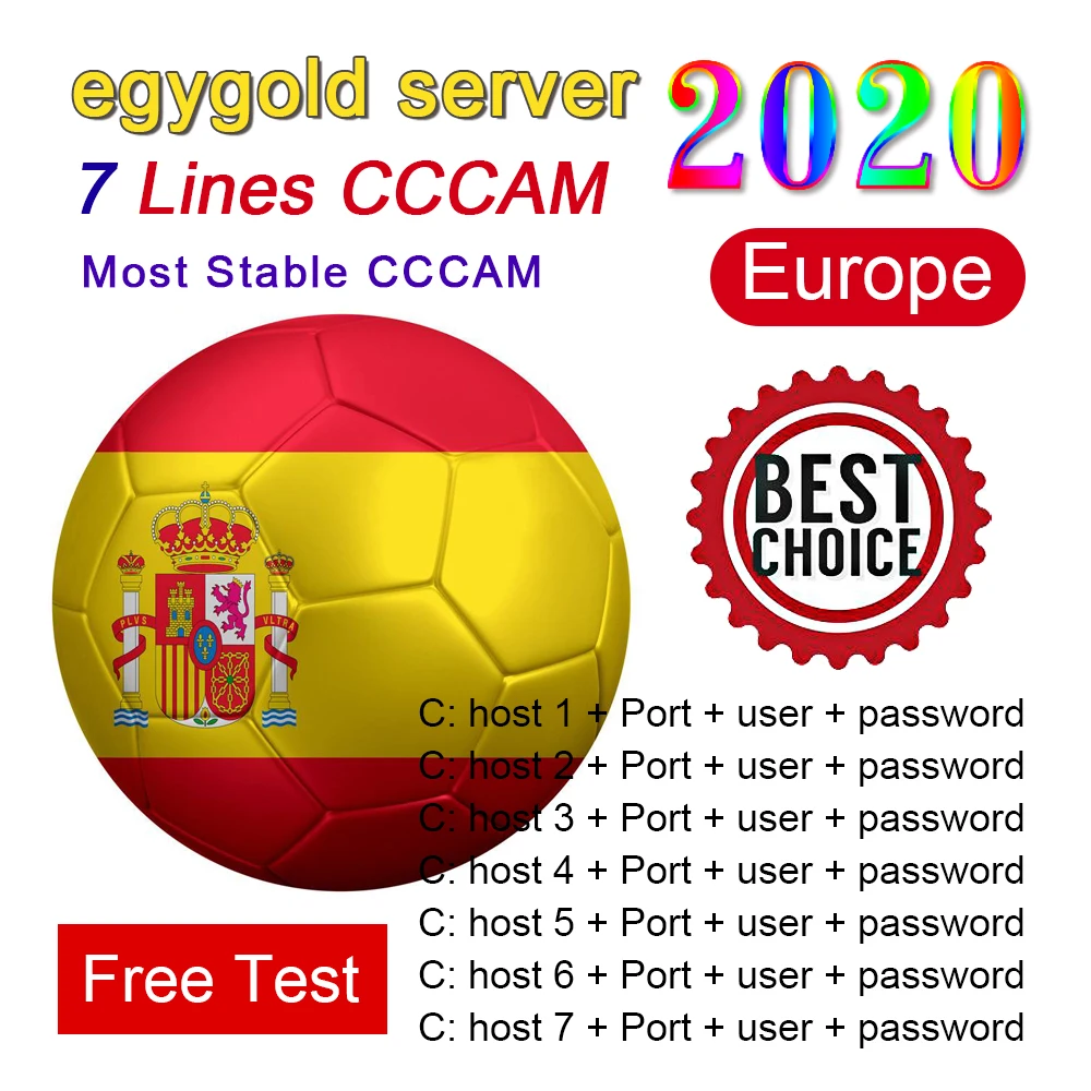 

2020 latest stable HD cccam 7 Cline for 1 year European egygold server Satellite receiving server Italy / Spain / France / Germa