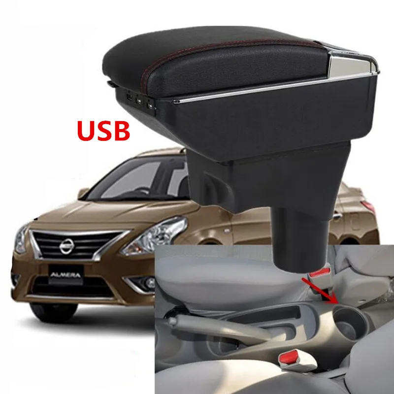Центральный подлокотник для Nissan March Micra K13 MK4 IV контейнер хранения с