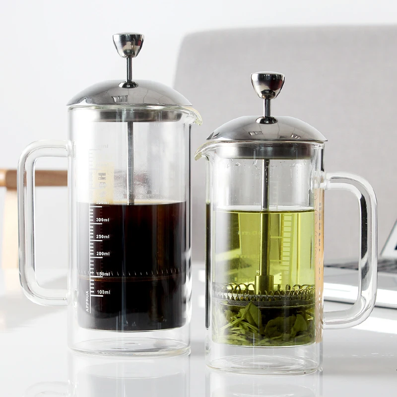 Yami Bodum двухслойный стеклянный дизайн кофе французский пресс жаростойкий кафе бариста чай молочная пена Es пресс o чайник Prensa Francesa