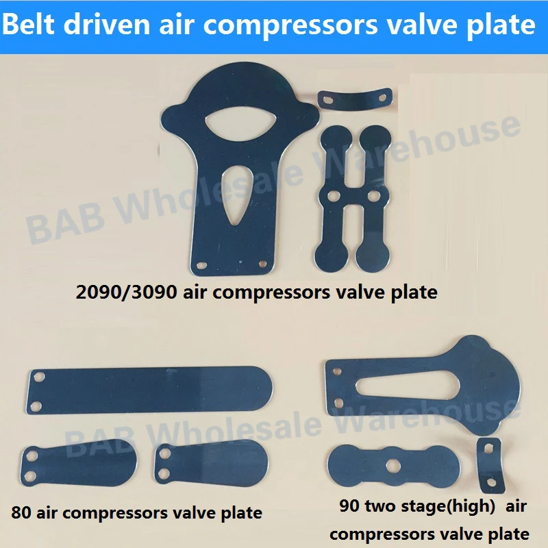 

3 pcs/set Belt driven air compressors valve plate for 2090/3090,80,90(high)two stage air compressors