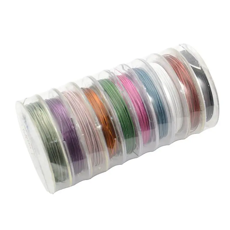 100M(10Roll) Mixed Colour Tiger Tail Beading Cord Wire 0.38mm 0.45MM | Дом и сад