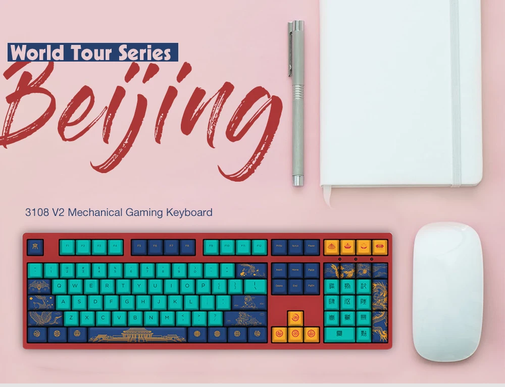 Akko Beijing 3108 V2 108 Key PBT Keycap Type-C Wired Mechanical Gaming Keyboard