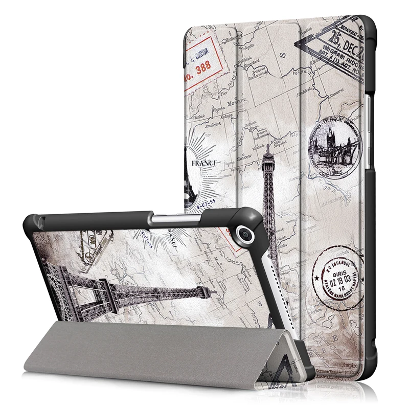 

Colorful printed case For Huawei Pad Honor 5 8.0"JDN2-W09HN JDN2-AL00HN Folding Stand Smart PU leather Cover