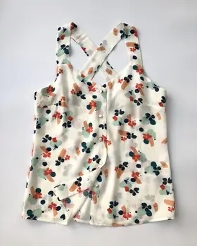 

100% Viscose Back Cross Womem's Vest ladies sexy sling casual print sling tank top femle camis clothes