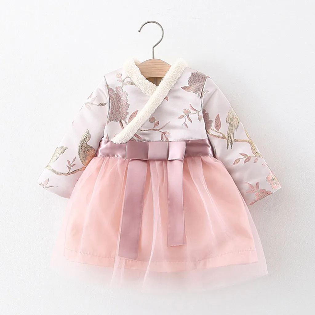 Детские платья; повседневная одежда для девочек; платье; Одежда для девочек; новогодний костюм для маленьких девочек; платья принцессы в китайском стиле