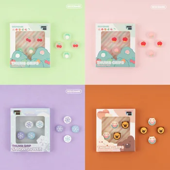 

Animal Crossing Bear Cat Nintend Thumb Stick Grip Cap Joystick Cover For Nintendo Switch Lite Joy-con Controller Thumbstick Case