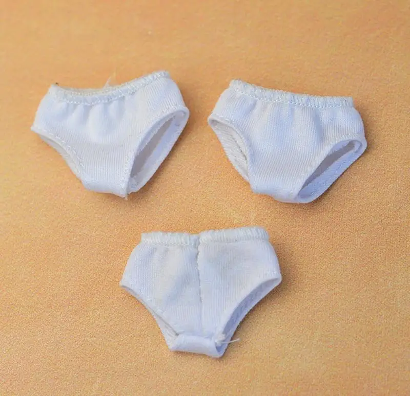 Ropa interior blanca de 3 unids/lote para muñecas Barbie, calzoncillos
