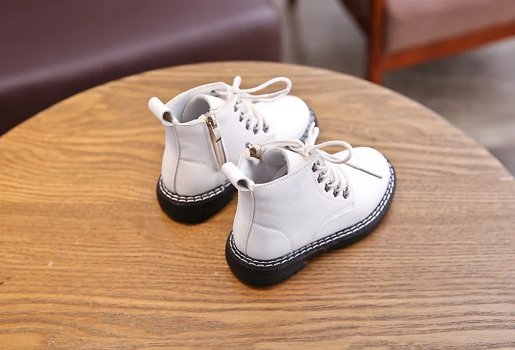 Yorkzaler Spring Autumn Kids Princess Boots For Girls Boys PU Leather Waterproof Children Boots Toddler Teenager Shoes Footwear
