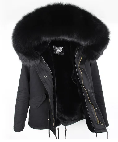 Мужская короткая зимняя куртка, пальто с капюшоном из натурального меха енота, парка из натурального меха, подкладка из искусственного меха, теплые куртки, мужская повседневная шуба из натурального меха - Цвет: 12
