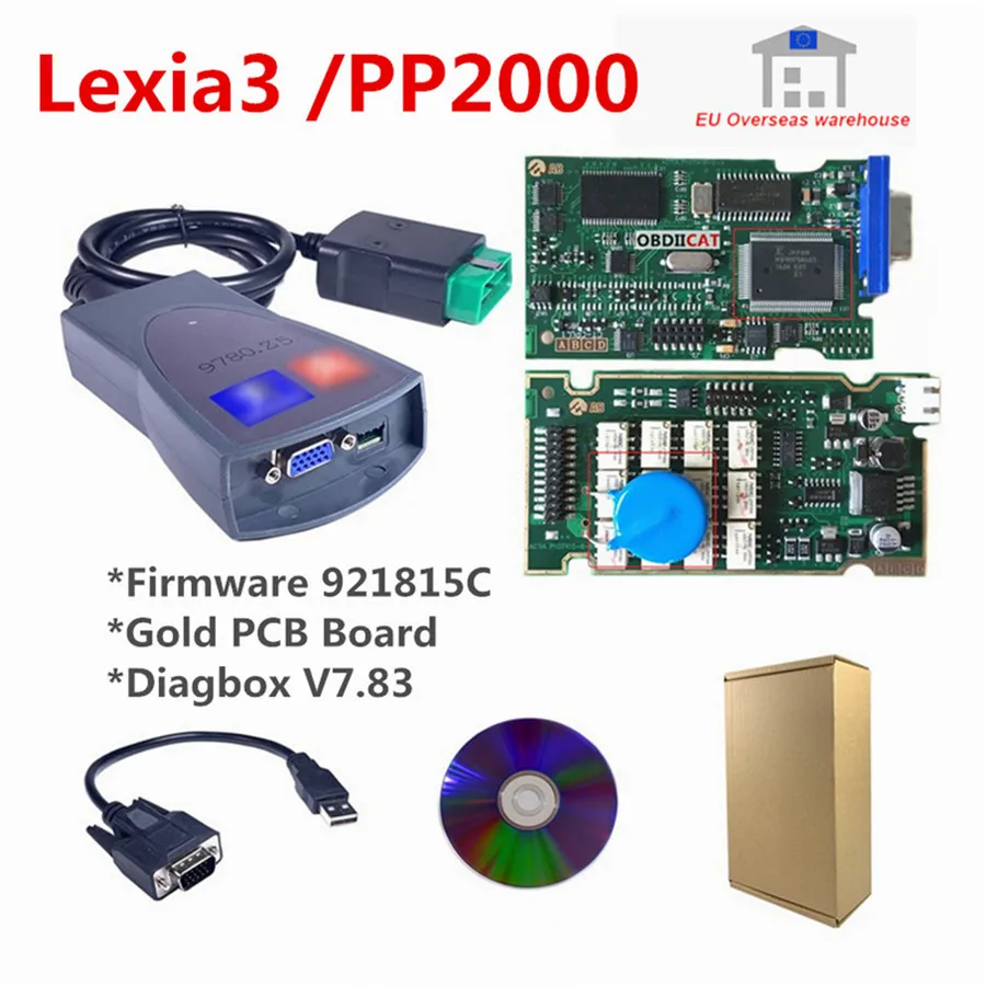 Лучший диагностический инструмент Lexia 3/PP2000 Diagbox V7.83 gold Edge с прошивкой 921815C Lexia3 V48/V25