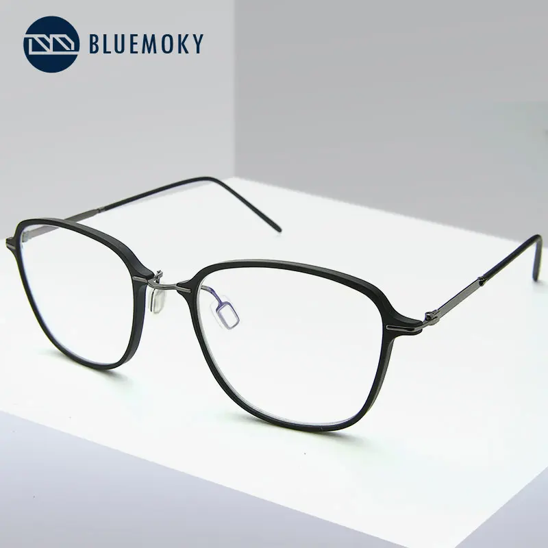 BLUEMOKY, оптические очки по рецепту, прозрачные очки для мужчин, оправа для близорукости, дальнозоркости, оправа для очков, квадратная прозрачная Оправа очков