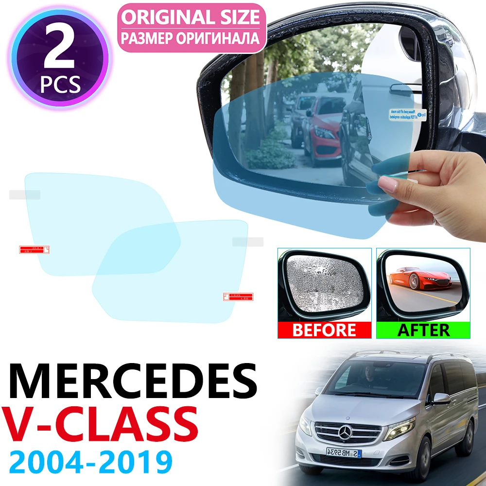

for Mercedes Benz Vito V-Class Viano Valente Metris W639 W447 2004~2019 Full Cover Rearview Mirror Anti Fog Film Accessories
