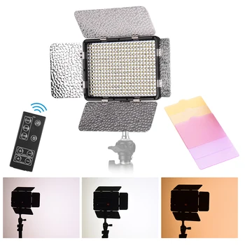 

Adjustable 5500K LED Video Light Photography Lamp Panel Brightness with 3pcs Color Filters for Canon Nikon Sony DSLR Camera DV
