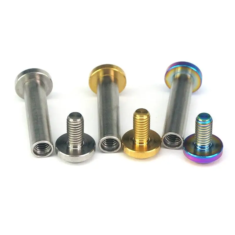 Титановые болты и гайки для задней подвески велосипеда m6x33 мм Ti/Golden/Rainbow GR5|Винты| |