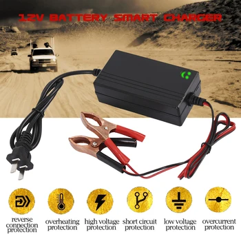 

New 12v battery smart charger, portable car battery charger, optimized charging process to prevent overcharge and short circuit