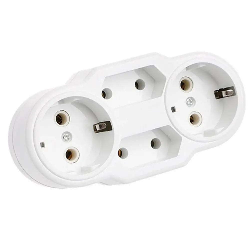 Portable Triple Plug Protective Contact Multiple Practical Power Distribution Adapter EU To Russian Conversion Socket | Обустройство
