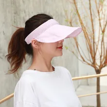 Женская летняя Складная бейсбольная кепка с регулируемыми широкими полями, Солнцезащитная шляпа с пустым верхом SER88