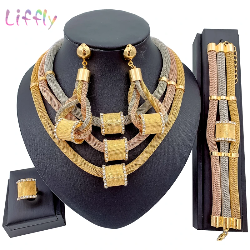 Комплект из колье вечерние серёг в этническом стиле|Ювелирные наборы| |