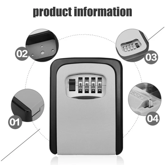 Password Key Box Wall Mounted Security Anti-theft Outdoor Key Safe Lock Storage Box SP99