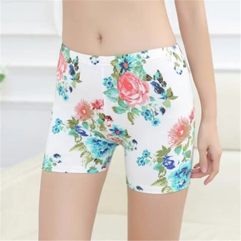 YSDNCHI Women Stretch Workout Floral Printed Summer Shorts New Ladies Polyester Leopard Fashion Casual Fitness Plus Size Shorts