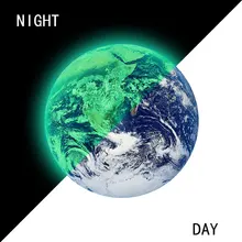 30 см-семь материков ночной Светильник Луна земля светящиеся планеты флуоресцентные наклейки детская комната украшение ночной Светильник Sticke