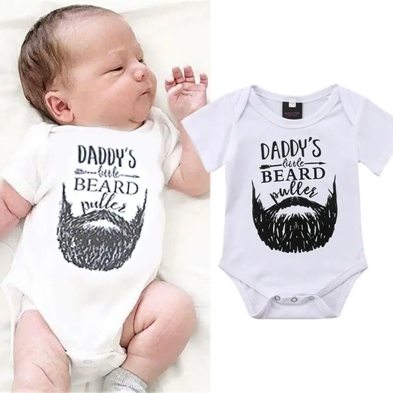 Забавный комбинезон для новорожденных мальчиков и девочек DADDY'S, Комбинезоны из хлопка с короткими рукавами, летние модные комбинезоны