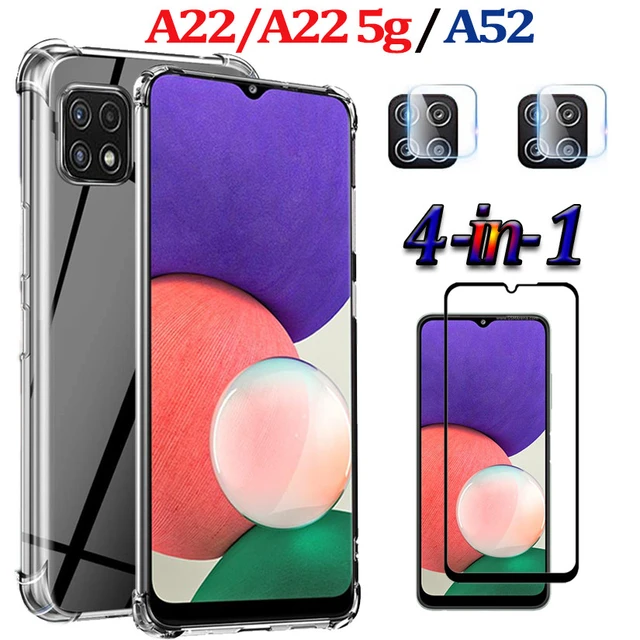 A22 Case Samsung A22 Anti impacto Bumper For Samsung Galaxy a22 5g a52 a32 Cover Clear Funda Galaxy a22 Glass+Case Samsung-a22 - Vimarsana News