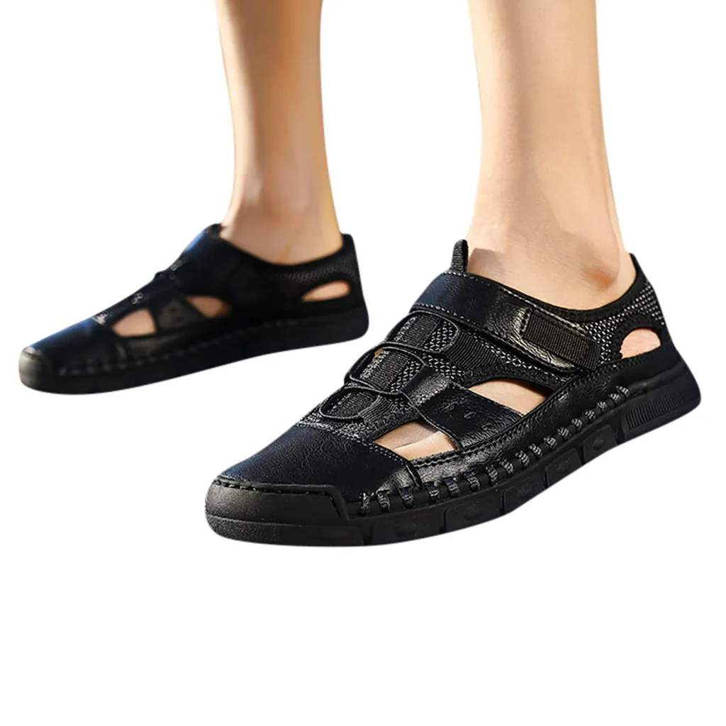 Vogue Men Sandals Summer Men Shoes Breathable Trend Beach Solid Sports Slippers Outdoor Large Size Flat Casual Wild Jun21