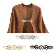 Женский декоративный свитер из цинкового сплава, изысканный подарок, рубашка, стразы, воротник, пряжка, кардиган, застежка, шаль, винтажная одежда