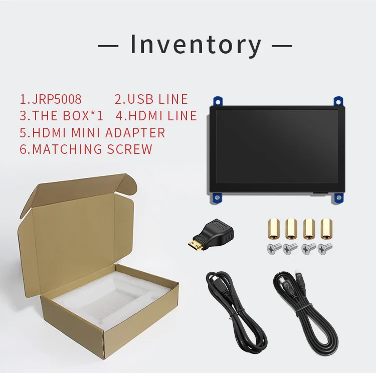 5.0  5008 AIDA64 5008 Monitor 480*800 Capacitive Touch Screen Raspberry Pi 4 3B+/ PC/Banana display HDMI-compatible module 5inch