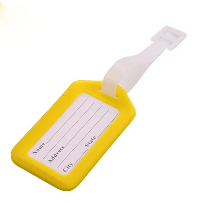 Yellow Матовая багажная бирка из алюминиевого сплава с чехлом для багажа, багажная проверенная посадка, лифты, аксессуары для путешествий, багажная бирка для Ярлыки на сумки - Цвет: Yellow