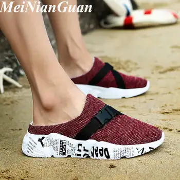 

Plus Size Men Sneakers Comfort Lightweight Croc Summer Men's Shoes Flat Mesh Men Casual Shoes Water Camping Beach Mans Shoe B9