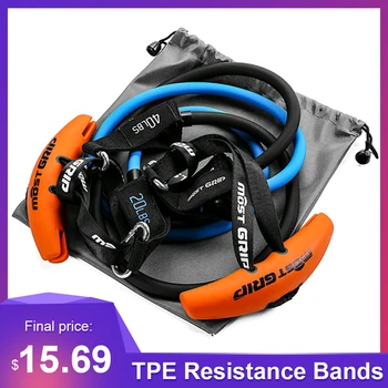 

High Strength TPE Gym Resistance Bands Handle Grips Weight Lifting Grip Strength Sling Trainer For Home Gym Fitness Equipments