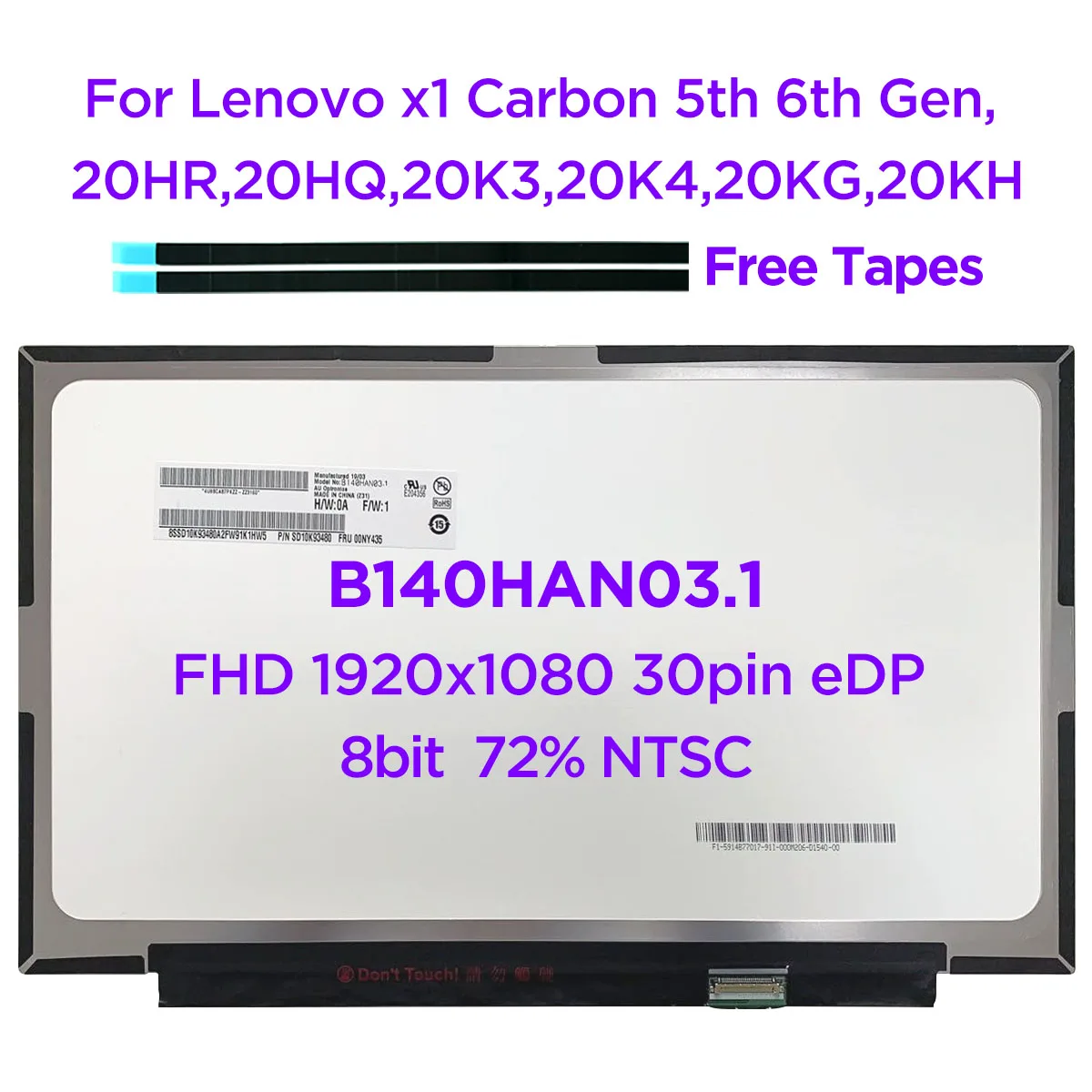 Tanio 14.0 laptopa ekran LCD B140HAN03.1 B140HAN03.6 dla