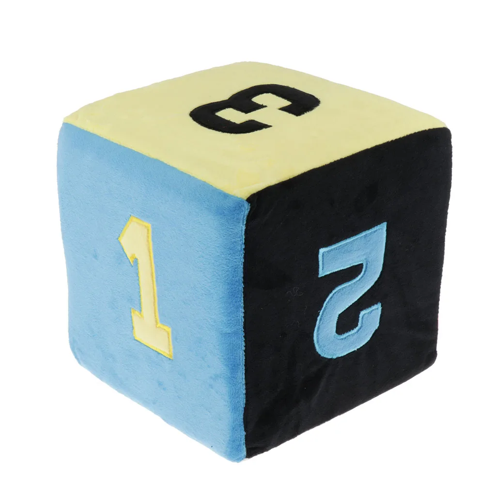 20cm Large 6 Sided Plush Dice Kids Stuffed Toys Cubic Pillow Cushion Sofa Decoration for Children
