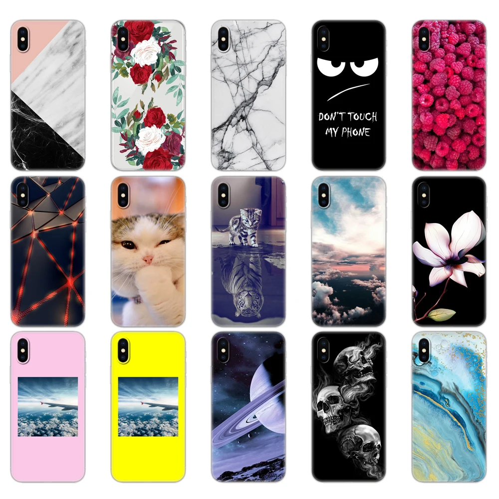 Силиконовый чехол для iphone X XS XR телефона xs max мягкий ТПУ etui бампер задняя крышка