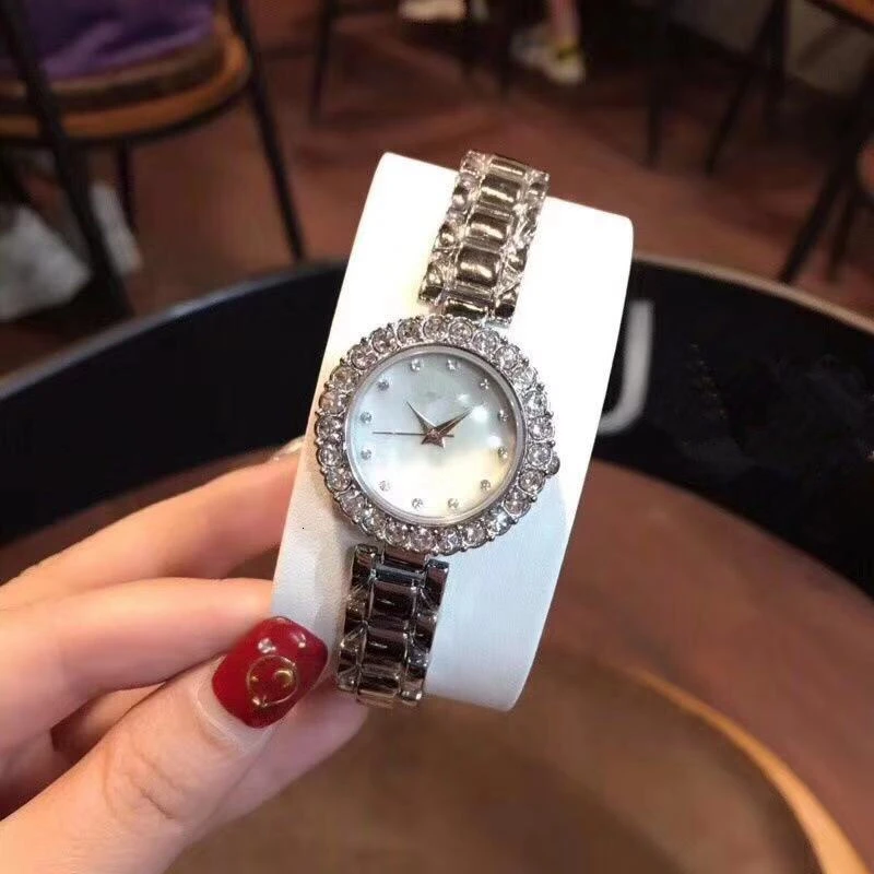 Женские кварцевые часы, набор, Роскошные, 5 шт., жемчужный браслет, ожерелье, кольцо, серьги, подарок на день рождения, женские часы, reloj