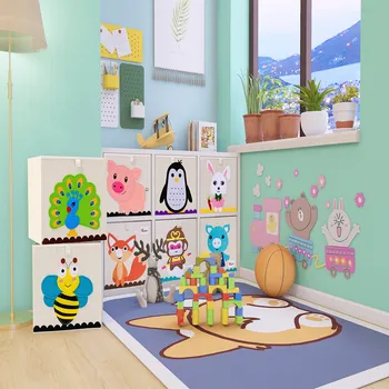 

Animal Cube Storage Box Folding Washed Oxford Cloth Fabric Storage Bins For Toys Organizers Storage Basket HX92075