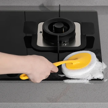 

Long-handled sponge brush Cleaning Sponge for Dishwashing Kitchen Toilet Bathroom Wash Cleaning Tool Accessory TXTB1