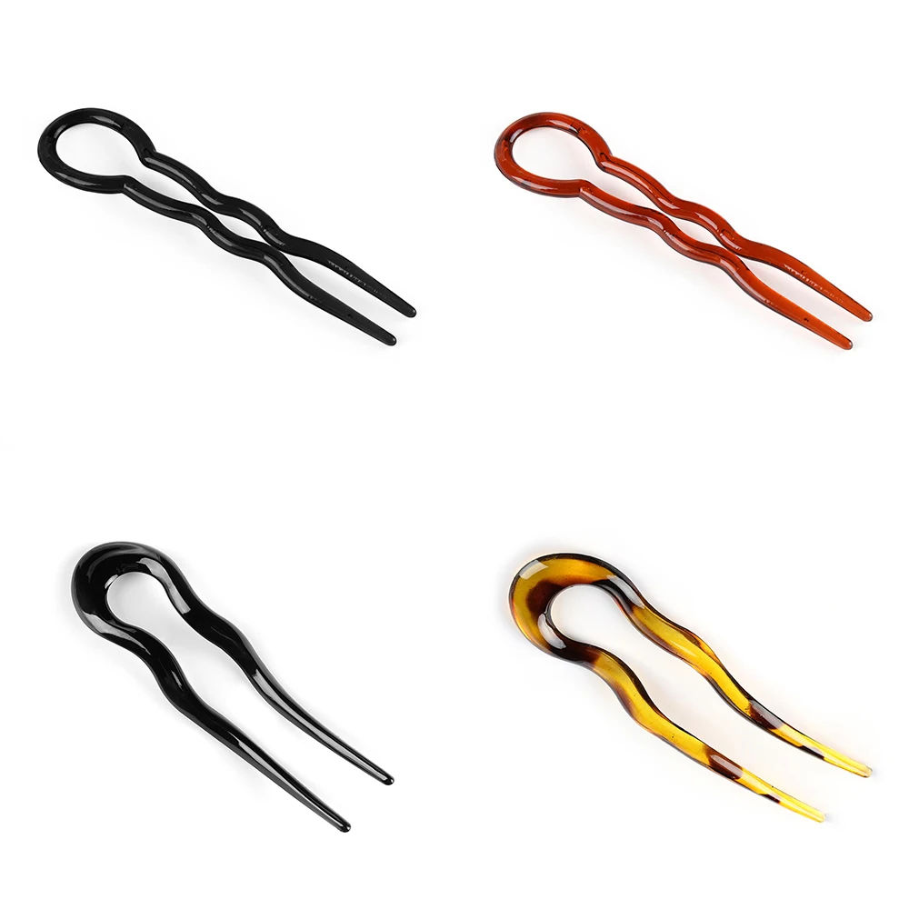 Hair Clips Hair Accessories U Shape Hair Clips Grips Convenient Simple Plastic Forks Styling Tool Hairpins Magic Bending Hairwear Decoration
