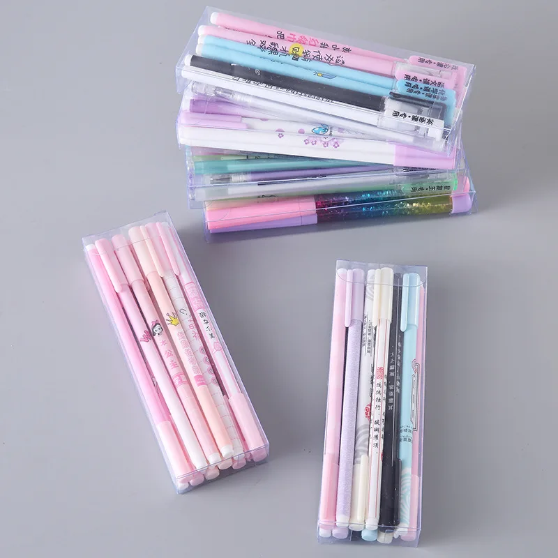 

Box containing a set of 12 outstanding student gel pens Student Exam gift Pen Set Office Culture teaching creative Korean st