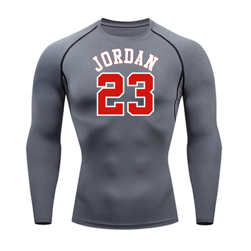 Men Long sleeve Winter Thermal Underwear Men's Sportswear Winter Training Base layer Thermal Sport suit Compression Clothes - Цвет: t-shirt16