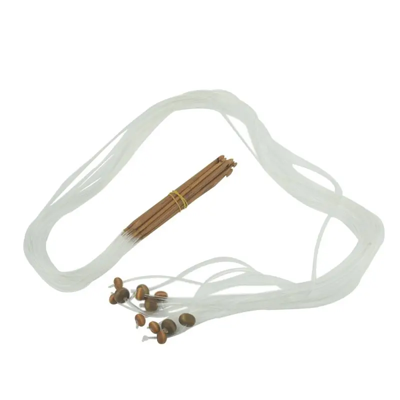 

12 Sizes Afghan Tunisian Carbonized Bamboo Crochet Hooks 3.0-10.0mm--With Adjoined Plastic Cable for Maximum Project Flexibilit