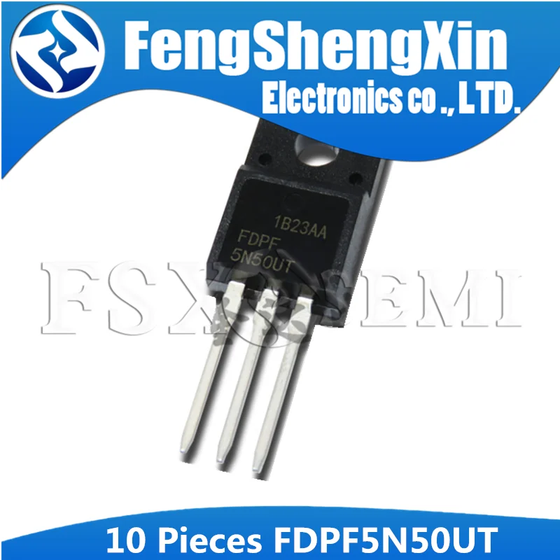 10 шт. FDPF5N50UT TO-220F FDPF5N50 TO-220 5N50 5N50UT 500V 5A FDPF5N50T FDPF5N50FT N-Channel MOSFET FRFET | Электронные