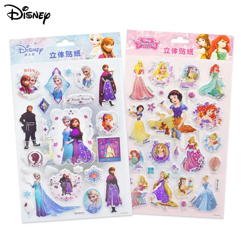 ディズニープリンセスの子供キッズベビーdiyおもちゃギフトディズニー冷凍アンナエルザソフィアピクサーミッキーミニーベルステッカー Stickers Aliexpress
