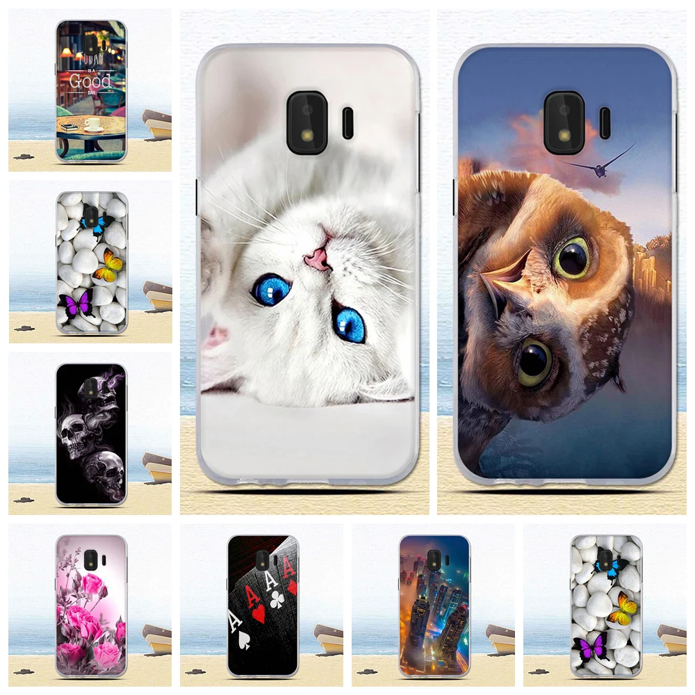 Цветочный чехол для Samsung Galaxy J2 Core силиконовый мягкий TPU J260f телефона задняя крышка