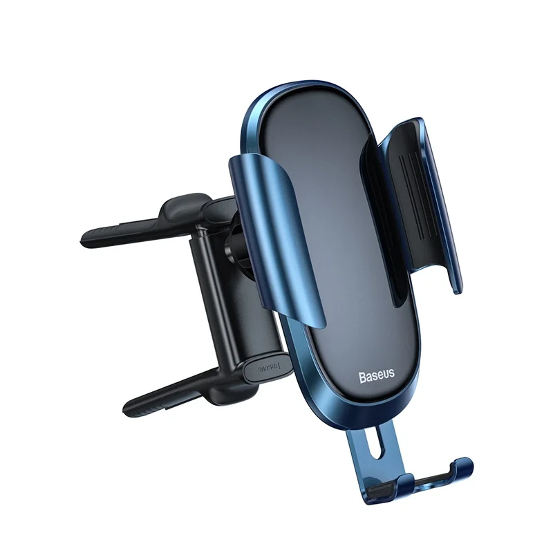 Автомобильный держатель для телефона Baseus для iPhone XR круглое вентиляционное отверстие с креплением на гравитационный держатель для мобильного телефона с зажимом Подставка для сотового телефона для samsung - Цвет: Небесно-голубой
