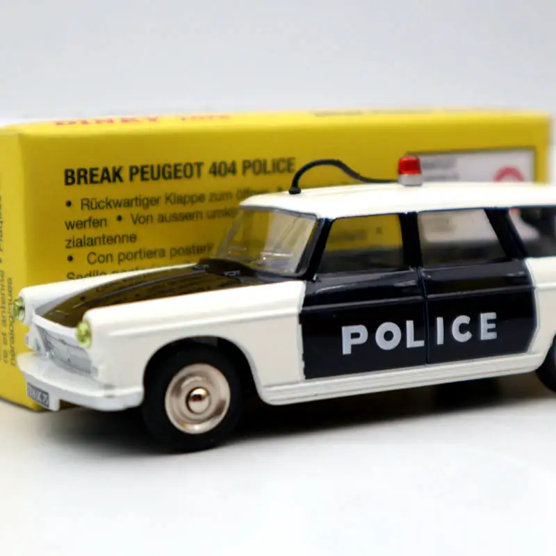 Atlas 1/43 Dinky игрушки 1429 BREAK PEUGEOT 404 полиция миниатюры литые модели Коллекция