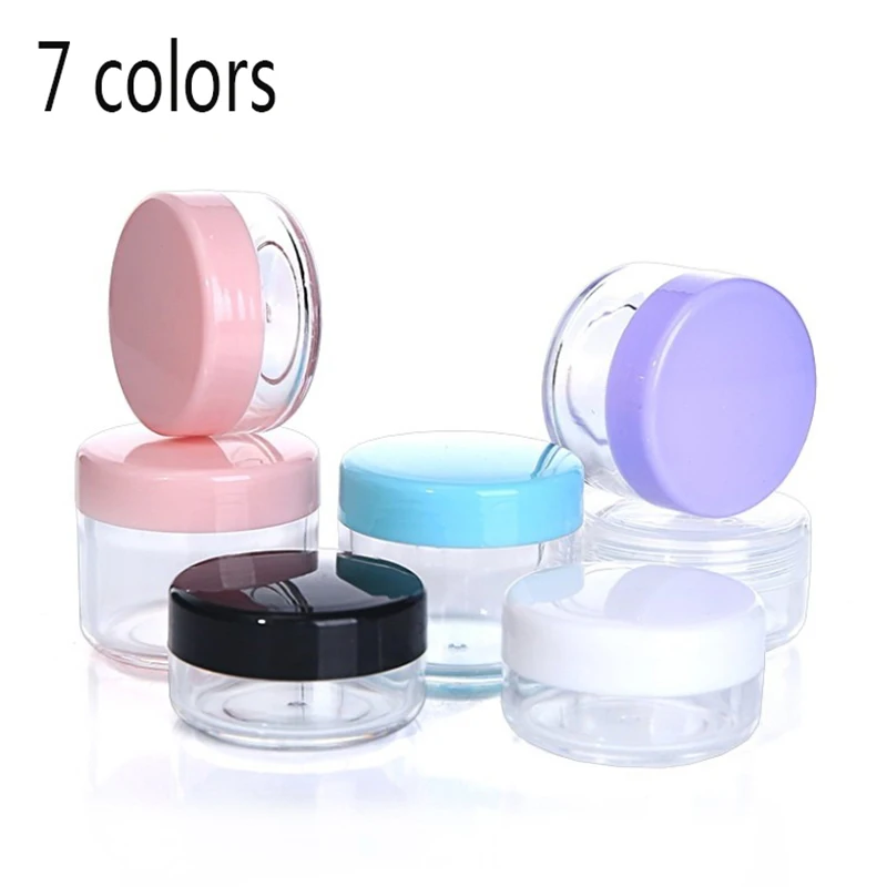 

50Pcs/lot 10g/15g/20g Plastic Empty Cosmetic Container,Sample Jar Pot Container Portable Bottles for Face Cream,Make Up